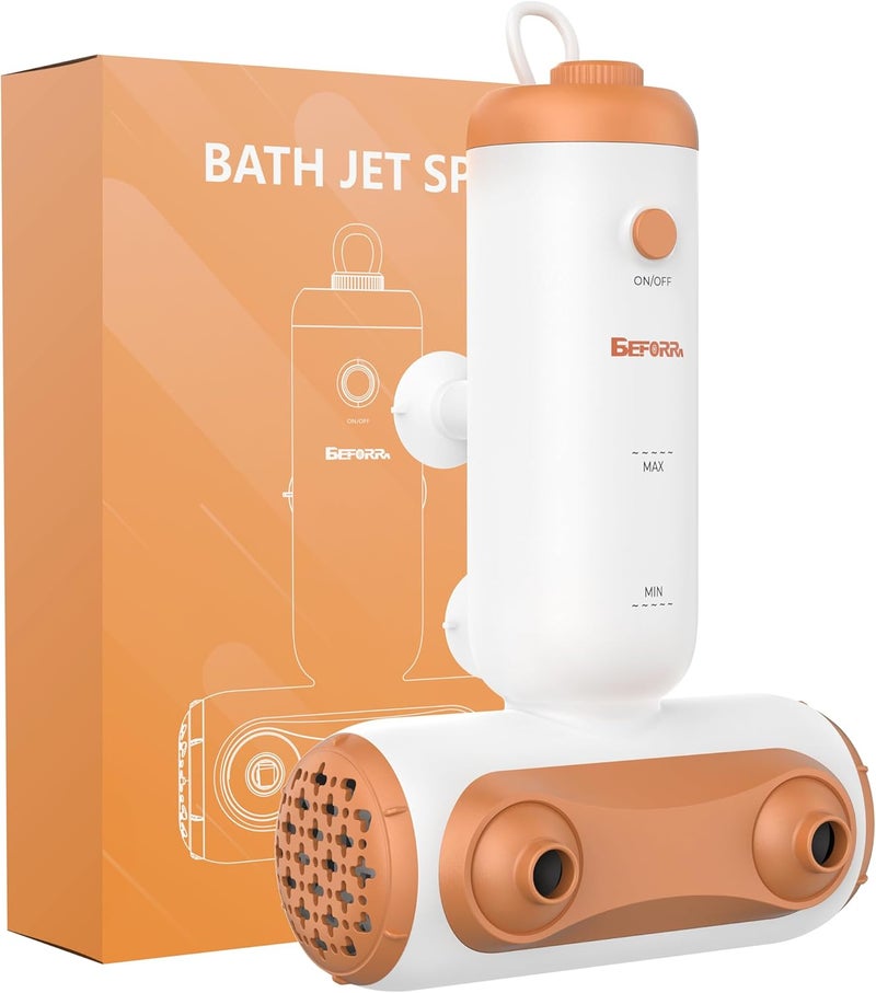 BEFORRM Bath Jets for Tub,Portable Jet Spa for Bathtub with Dual Hydro Jets for Tub Creates Soothing Bubbles, Bath Jet Spa for Relax Spa Bath at Home Use for Women, Yellow (Corded) - Image 1
